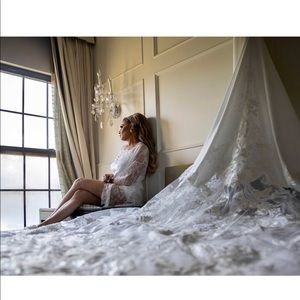 Enzoani wedding gown “ the pearl” with extended train..